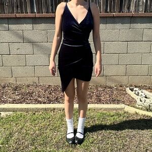 Forever 21 Blue Velvet Dress